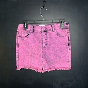 Jordache Girls Size 16 Acid Wash Midi Denim Jean Shorts